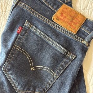 Levi's Blue Straight Jeans with Classic Indigo Wash levis 519